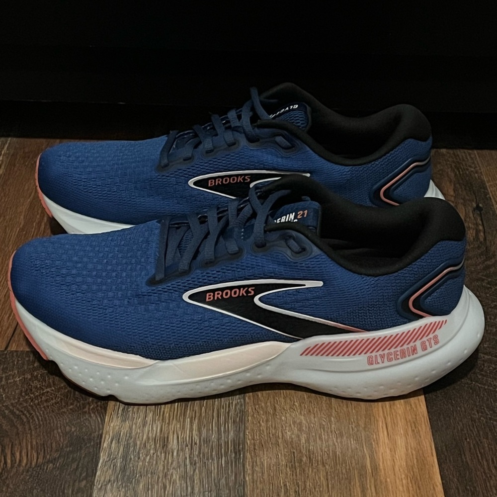 EUC 9 WIDE* Women’s Brooks Glycerin 21 GTS Blue/White - Picture 6 of 11